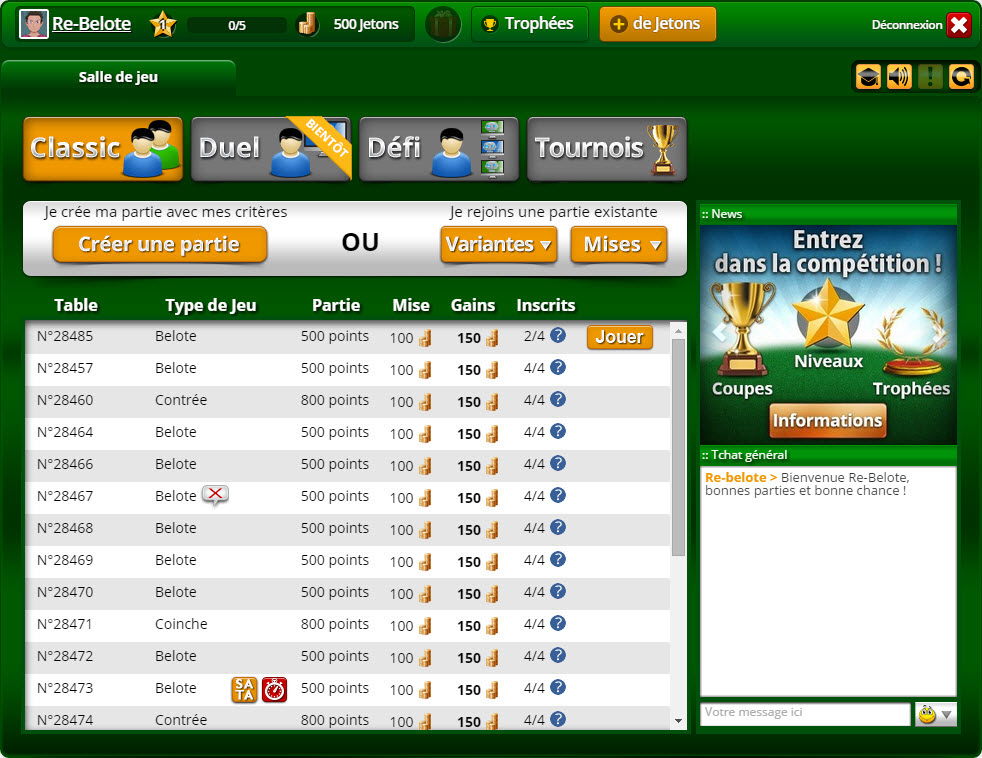 jeu de belote